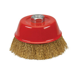 Brosse Boisseau à Fils d'Acier Laitonnés 125 mm – Nettoyage Efficace et Durable - Silverline
