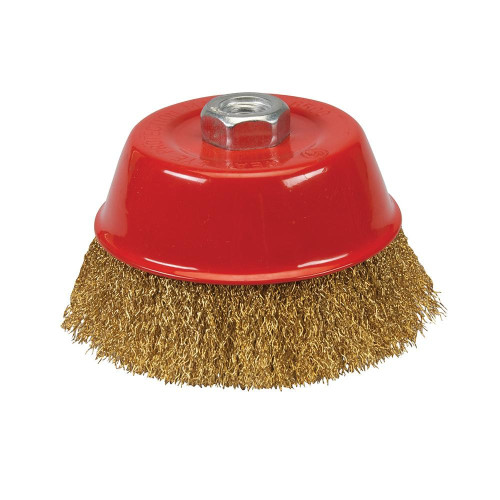 Brosse Boisseau à Fils d'Acier Laitonnés 125 mm – Nettoyage Efficace et Durable - Silverline
