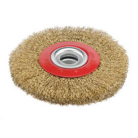 Brosse Circulaire en Acier Laitonné 125 x 20 mm – Nettoyage Efficace et Durable - Silverline
